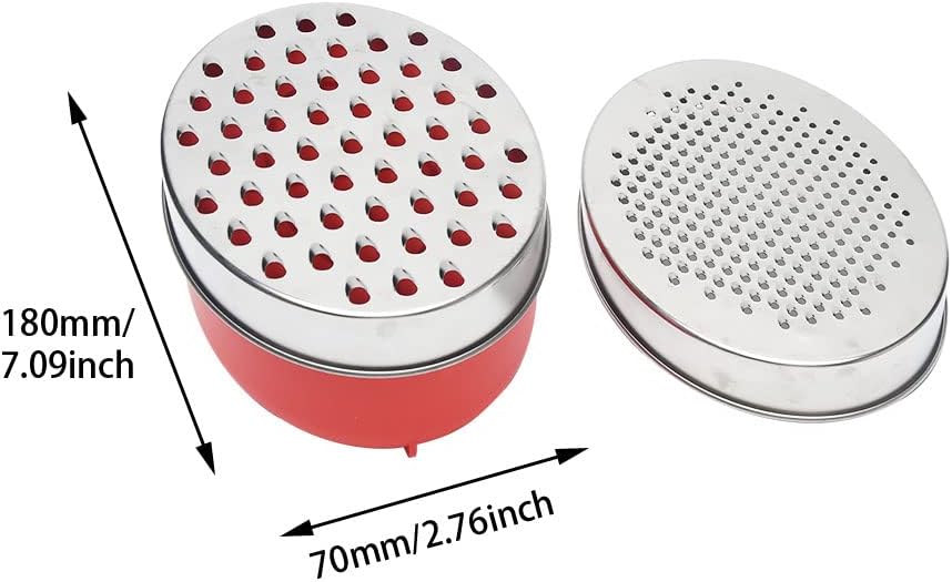 Cheese Grater with Container and Lid 2 Blade Kitchen Grater