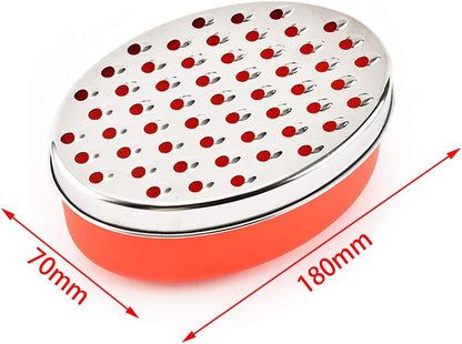 Cheese Grater with Container and Lid 2 Blade Kitchen Grater