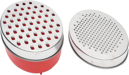 Cheese Grater with Container and Lid 2 Blade Kitchen Grater