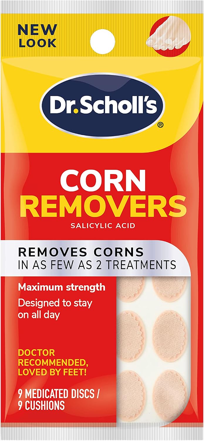 Corn REMOVERS, 9 Ct // Removes Corns in as Few as 2 Treatments, Maximum Strength, Stays on All Day