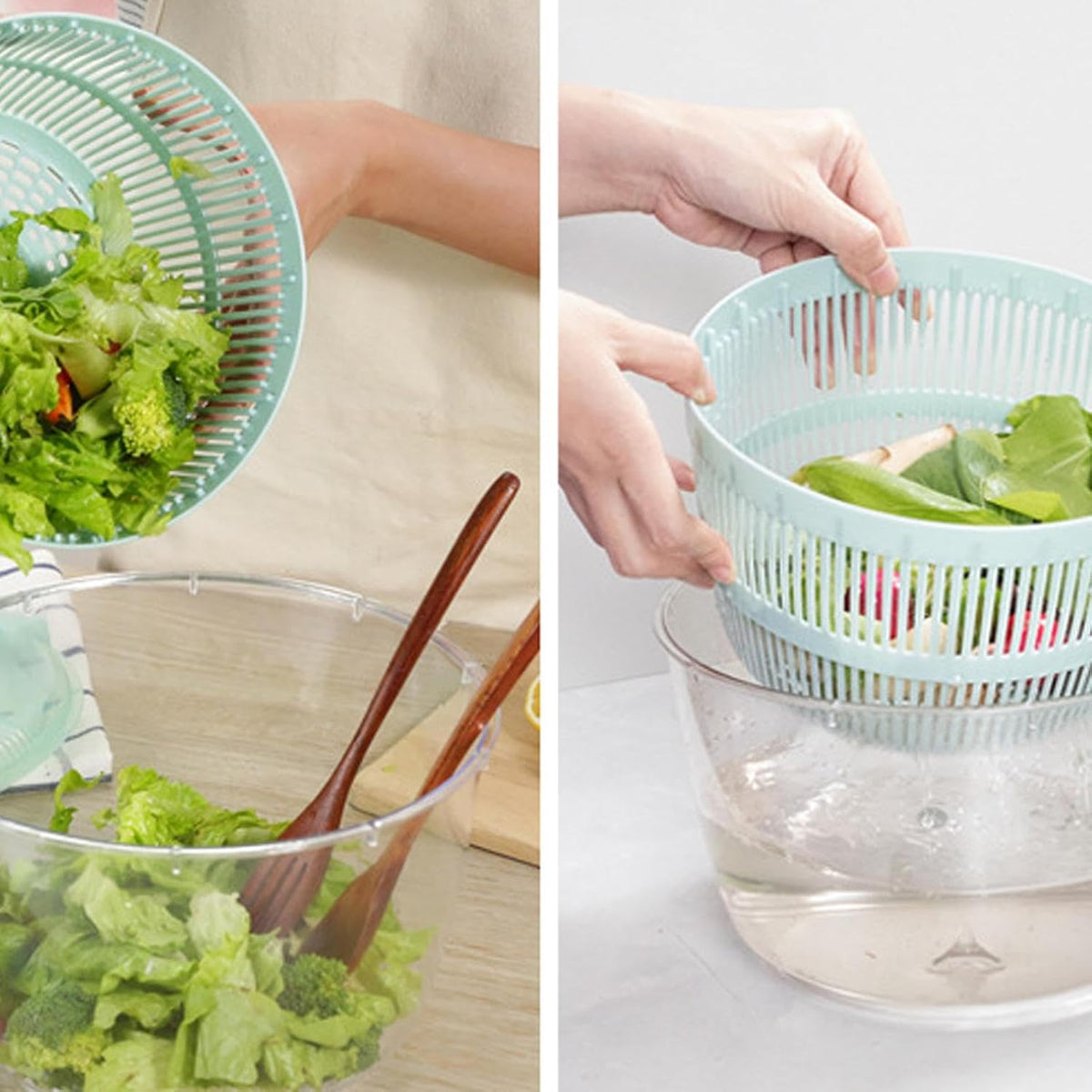 Large Manual Salad Spinner | Efficient Lettuce Washer with Secure Lid, Rotary Handle & Drainer for Quick Drying of Leafy Greens & Fruits in Home Kitchen Hot Pink