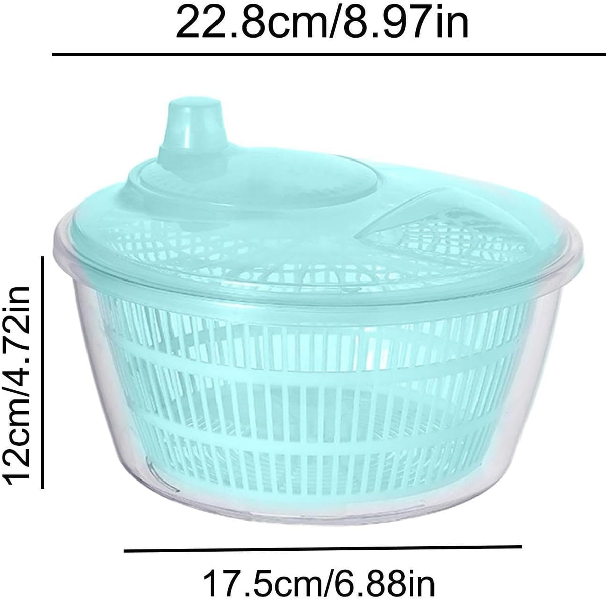 Large Manual Salad Spinner | Efficient Lettuce Washer with Secure Lid, Rotary Handle & Drainer for Quick Drying of Leafy Greens & Fruits in Home Kitchen Hot Pink