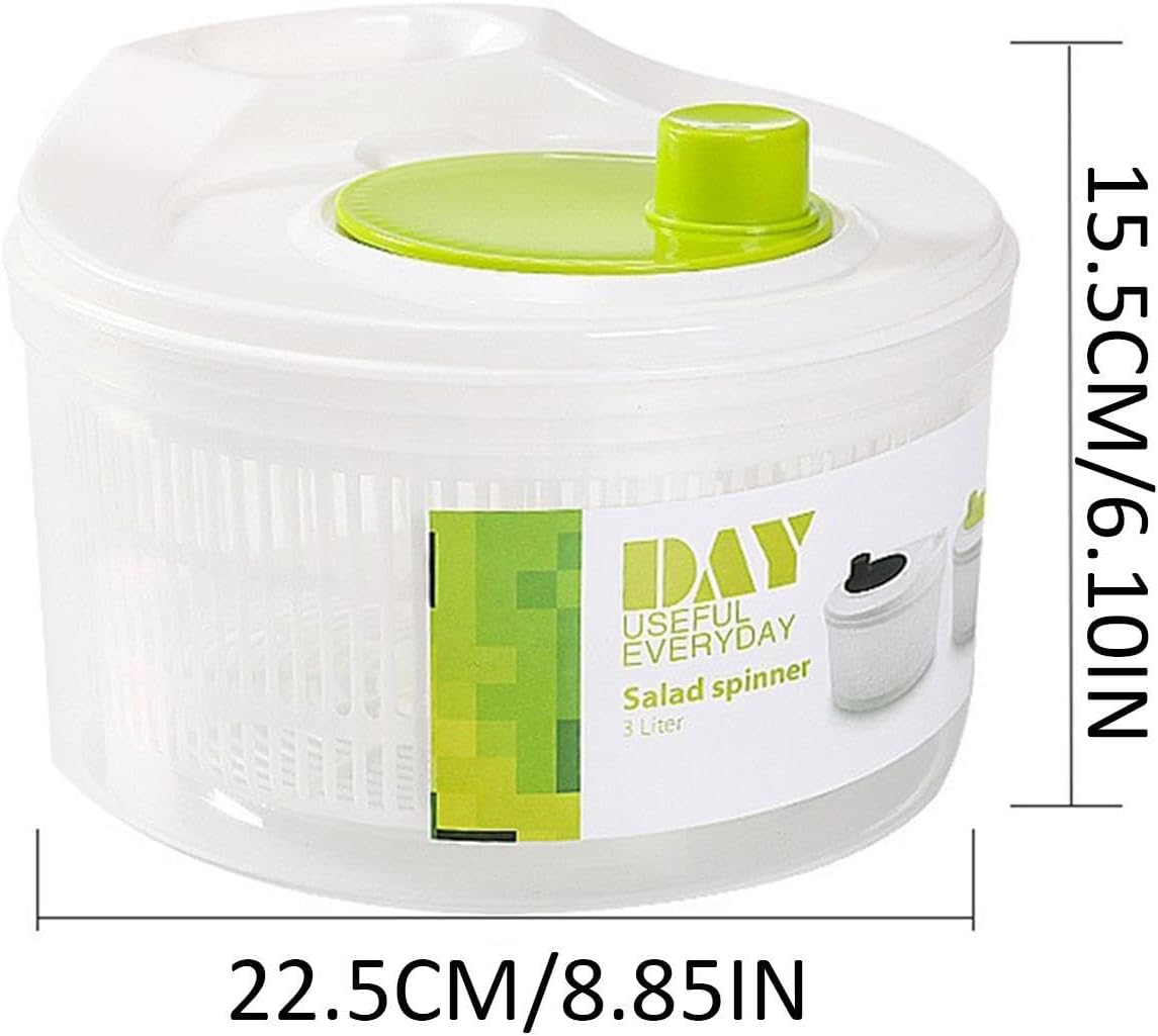 Large Manual Salad Spinner | Efficient Lettuce Washer with Secure Lid, Rotary Handle & Drainer for Quick Drying of Leafy Greens & Fruits in Home Kitchen Hot Pink
