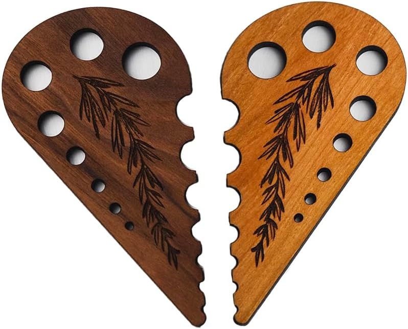 2026 New Model Wooden Herb Stripper Herbal Peeler Wooden Herb Stripping Tool Four-Slot Herb Peeler Features Multiple Holes Separates Various Plant Leaves and Stems 2pcs