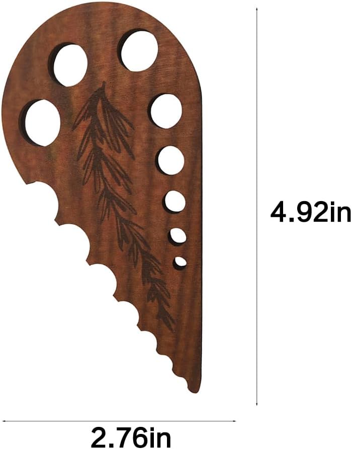2026 New Model Wooden Herb Stripper Herbal Peeler Wooden Herb Stripping Tool Four-Slot Herb Peeler Features Multiple Holes Separates Various Plant Leaves and Stems 2pcs
