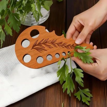 2026 New Model Wooden Herb Stripper Herbal Peeler Wooden Herb Stripping Tool Four-Slot Herb Peeler Features Multiple Holes Separates Various Plant Leaves and Stems 2pcs