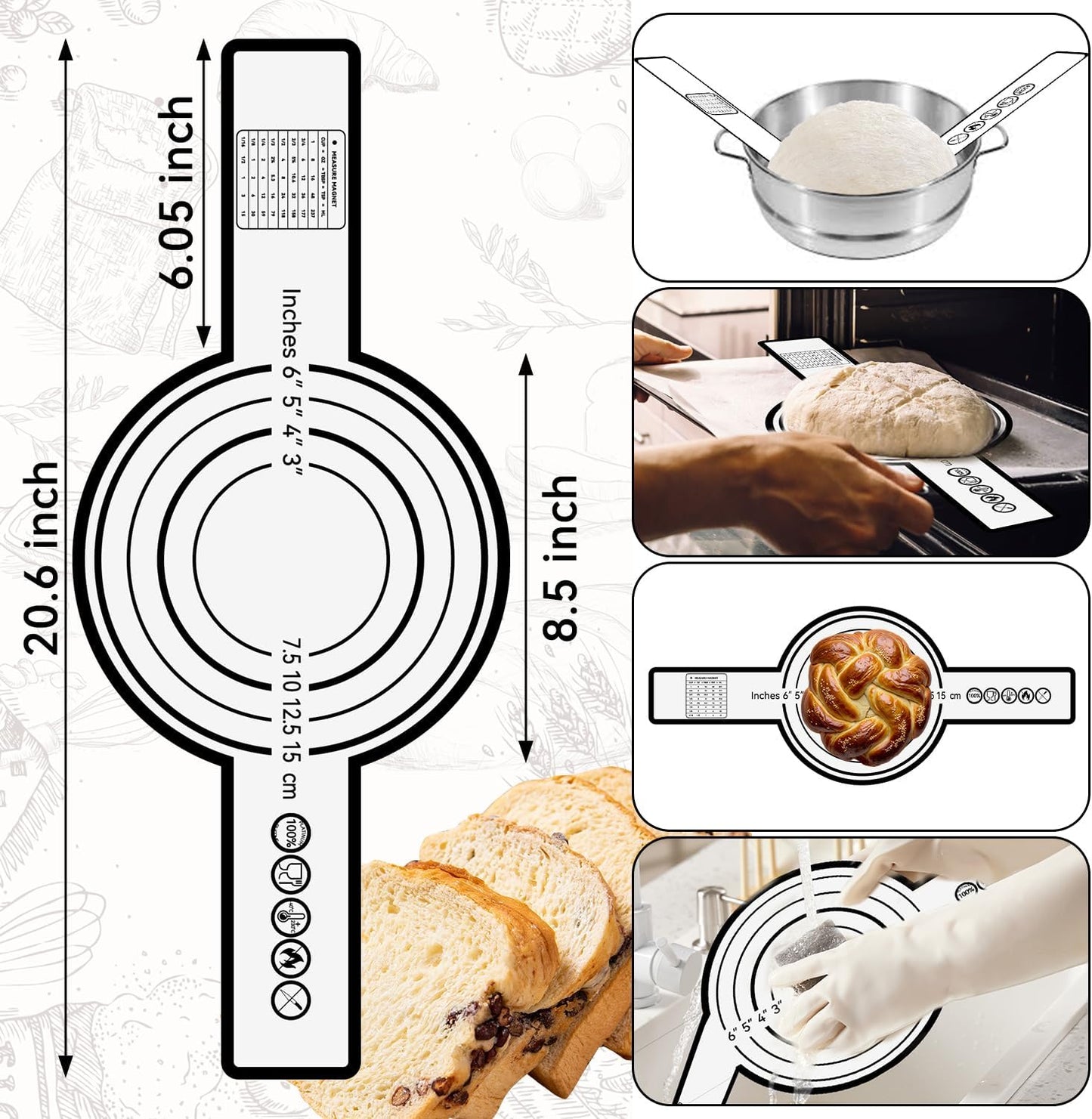 Sourdough Starter Kit, 24PCS Sourdough Bread Baking Supplies, 9"Round & 11"Oval Banneton Bread Proofing Basket, Bread Sling, Starter Jar, Whisk, Scrapers, Bread Lame, Bag, Sour Dough Making Tools Kit