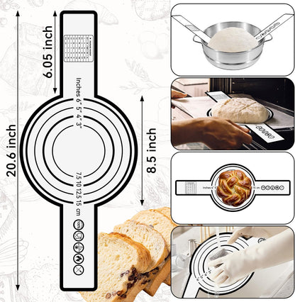 Sourdough Starter Kit, 24PCS Sourdough Bread Baking Supplies, 9"Round & 11"Oval Banneton Bread Proofing Basket, Bread Sling, Starter Jar, Whisk, Scrapers, Bread Lame, Bag, Sour Dough Making Tools Kit