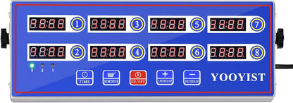 8-Channel Commercial Kitchen Timer Loud Alarm Digital Cook Timer