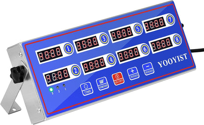 8-Channel Commercial Kitchen Timer Loud Alarm Digital Cook Timer