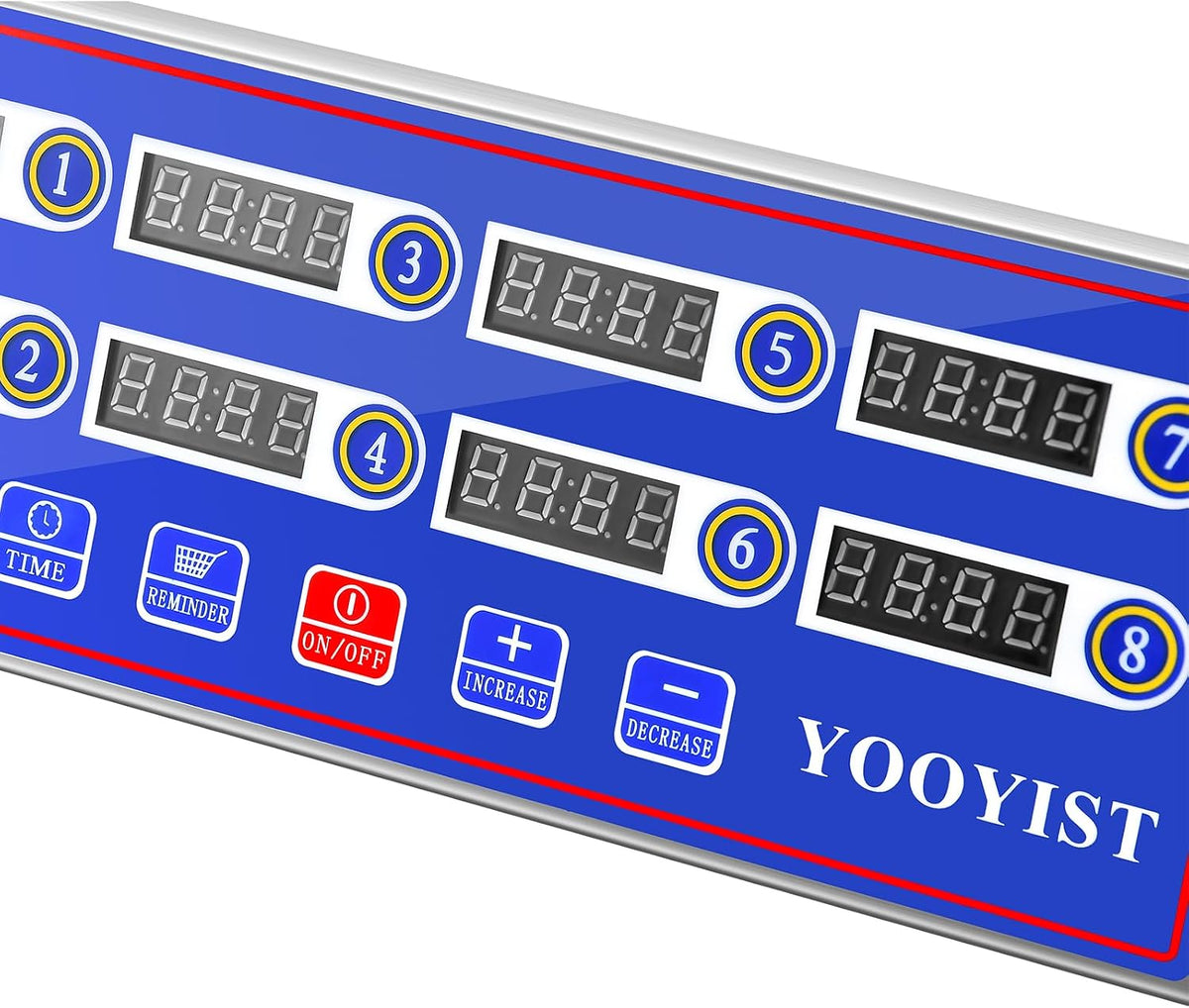8-Channel Commercial Kitchen Timer Loud Alarm Digital Cook Timer