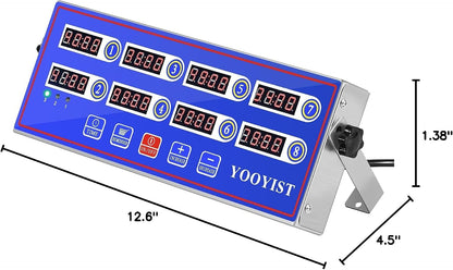 8-Channel Commercial Kitchen Timer Loud Alarm Digital Cook Timer