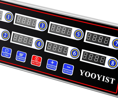 8-Channel Commercial Kitchen Timer Loud Alarm Digital Cook Timer