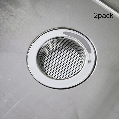Kitchen Sink Strainer Stainless Steel, Kitchen Sink Drain Strainer, Sink Strainers for Kitchen Sinks with Large Wide Rim 4.5" Diameter (2 Pack)