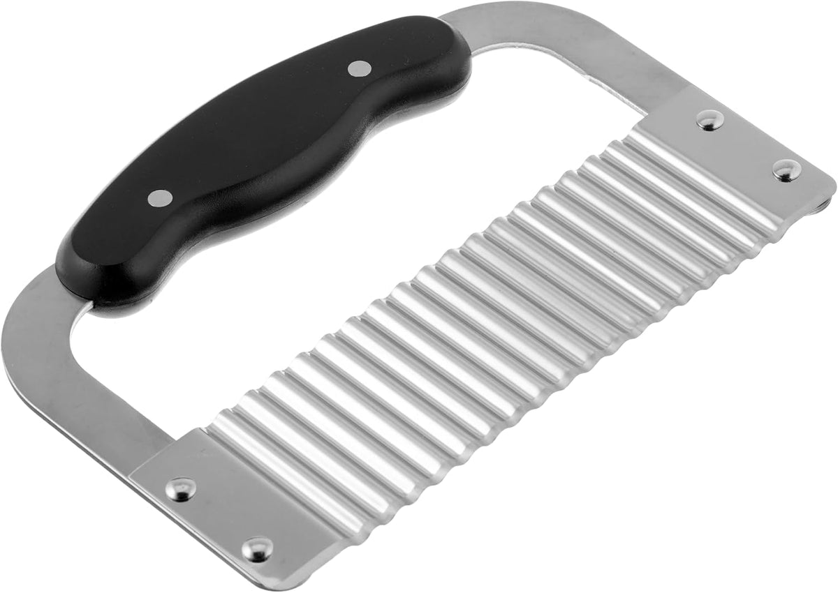 Kitchen Crinkle-Cut Wave Slicer French Fry Vegetable Cutter, Stainless Steel Blade, For Waffle Fries Chips Decorative Vegetables Holiday Meal Prep And Baby-Led Weaning