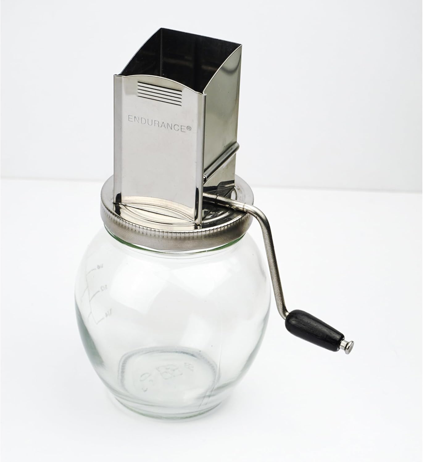 Endurance Vintage Inspired Nut Grinder, 1.25 Cup Capacity, Glass Bottom