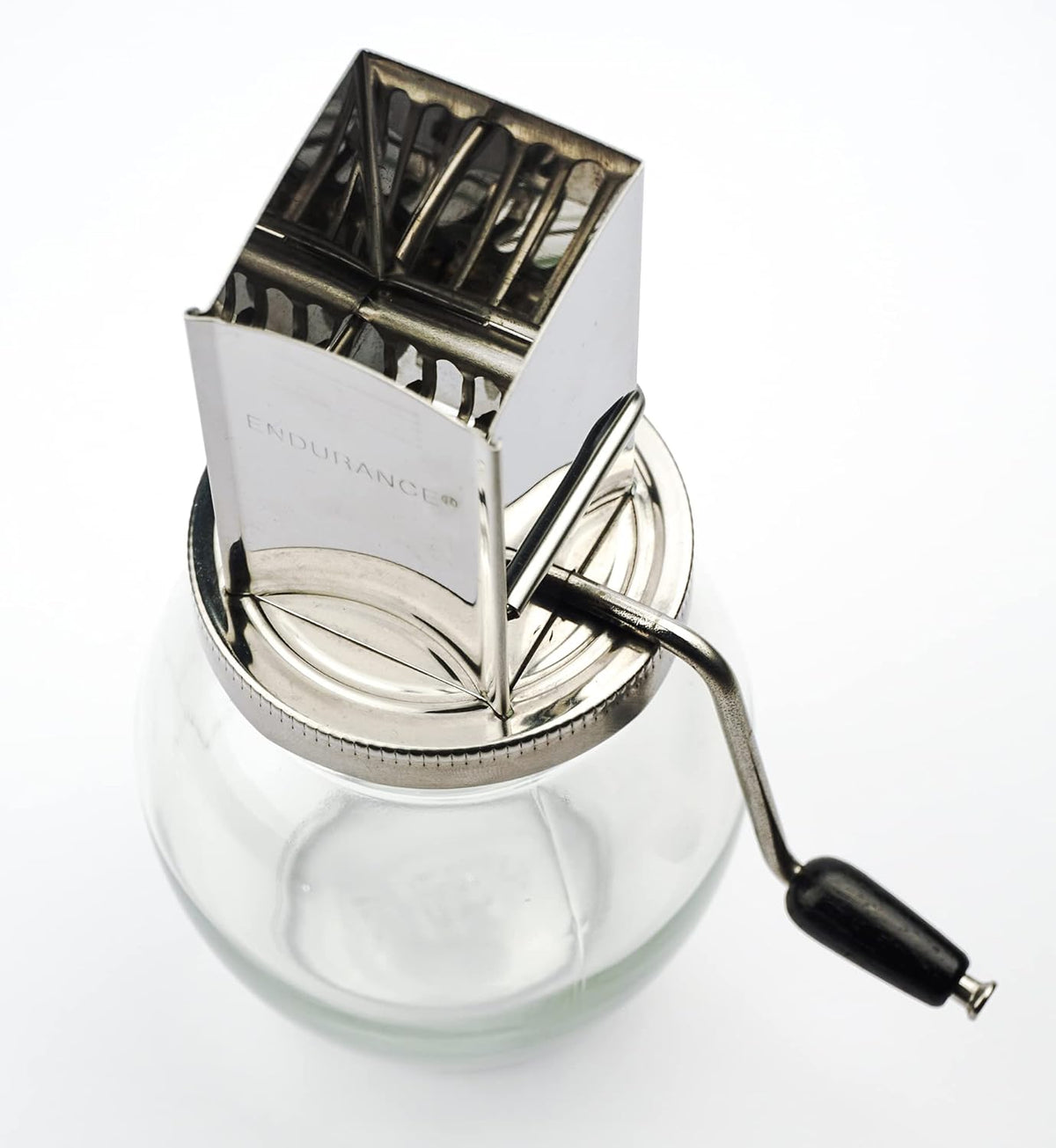 Endurance Vintage Inspired Nut Grinder, 1.25 Cup Capacity, Glass Bottom