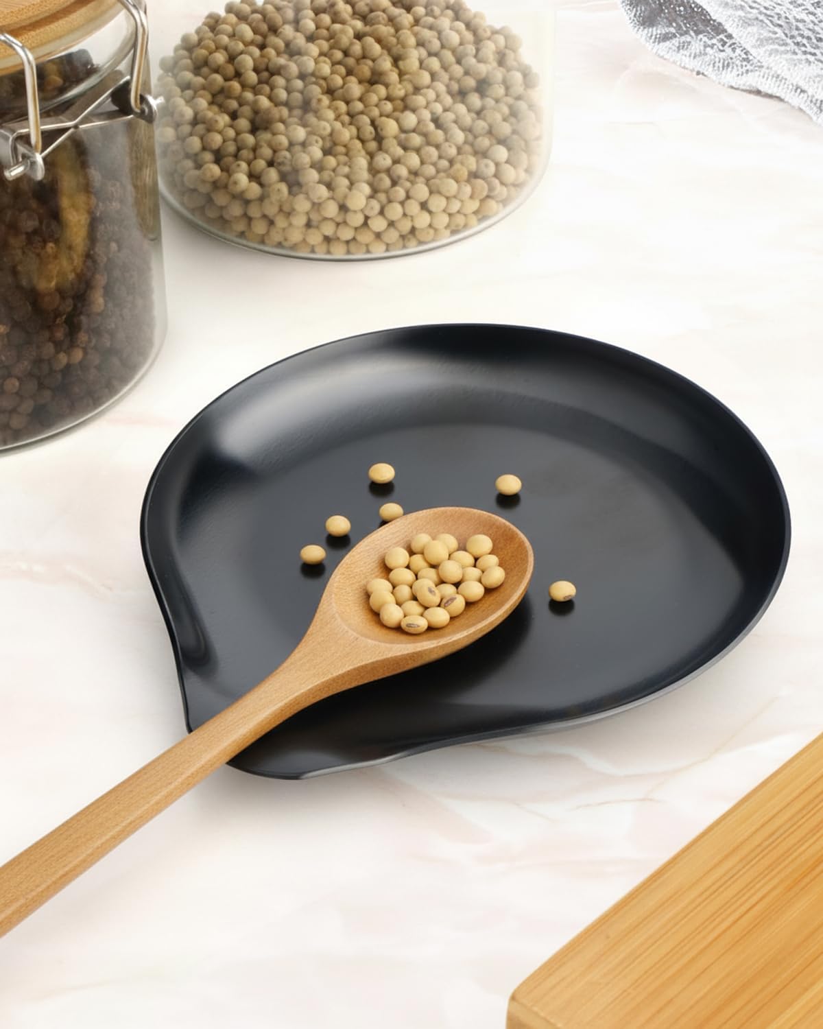 Stainless Steel Spoon Rest, Spatula Ladle Holder, Stainless Steel Utensil Spoon Rest Holder, Brushed Finish, Dishwasher Safe 9.8 x 3.7 Inch (Silver 1PC)