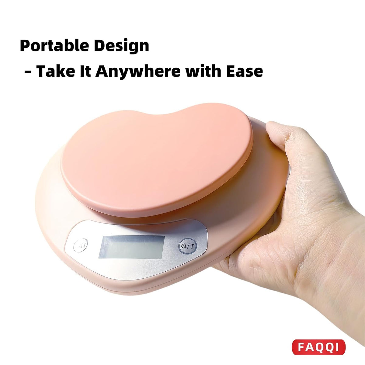 Cute Kitchen Scale, Digital Food Scale with LCD Display, Pink
