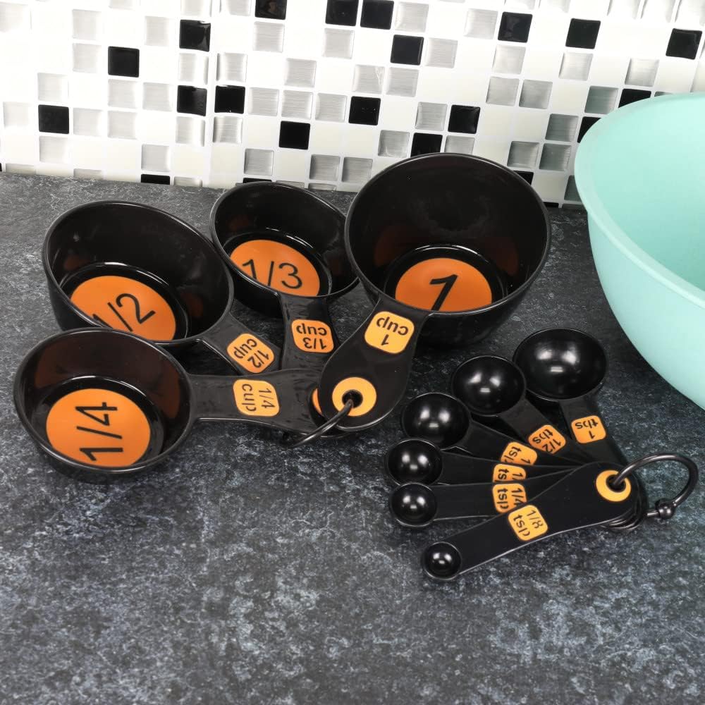 Easy to Read Plastic, Measuring Cup Set, 10 piece set, Blue