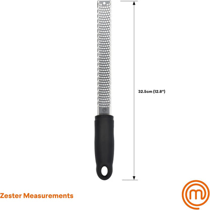 Lemon Zester Grater with Handle, Stainless Steel, Non Slip Grip