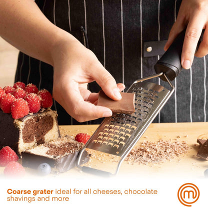 Lemon Zester Grater with Handle, Stainless Steel, Non Slip Grip