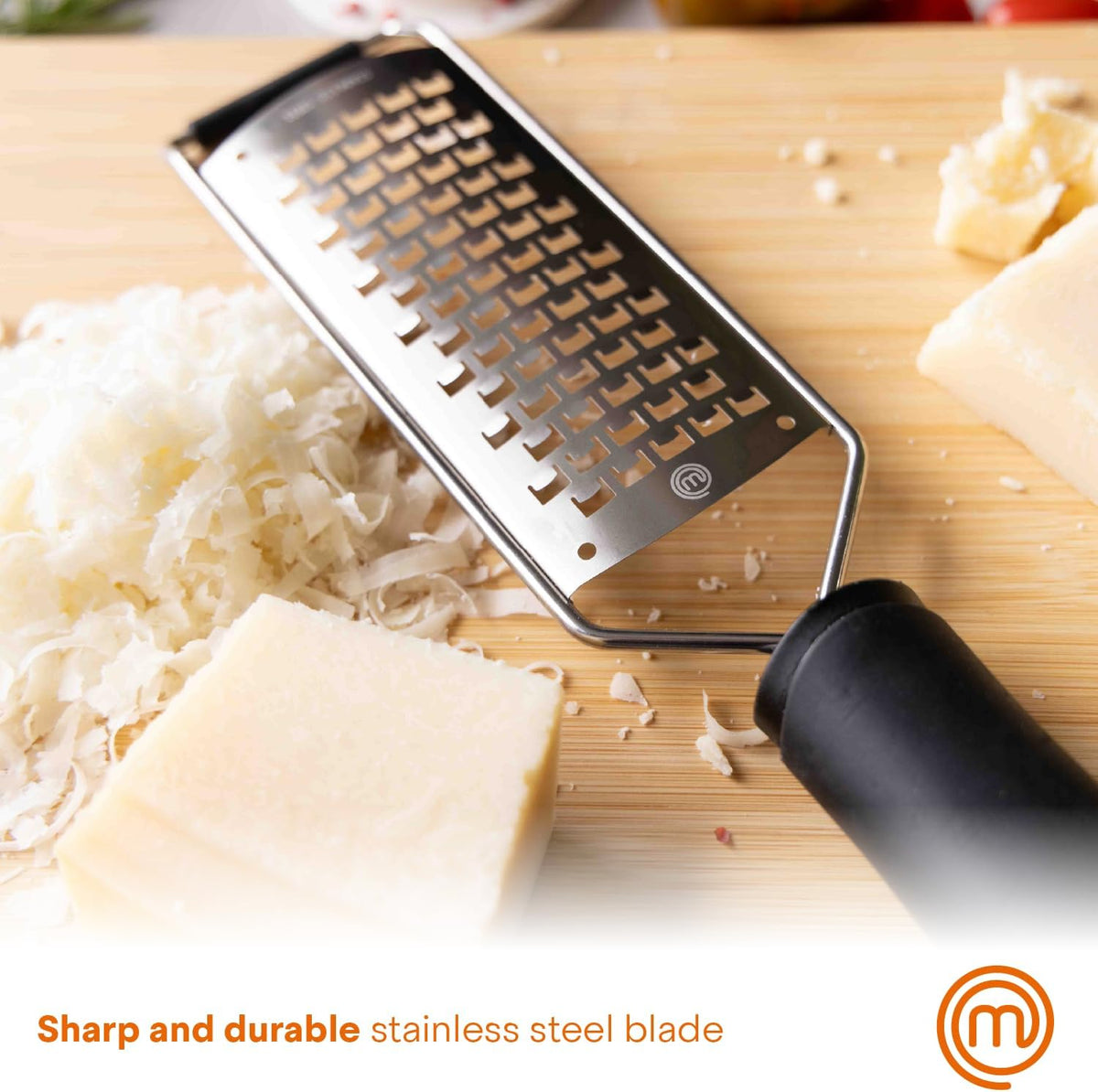 Lemon Zester Grater with Handle, Stainless Steel, Non Slip Grip