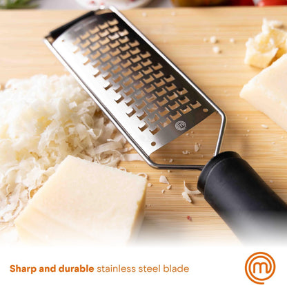 Lemon Zester Grater with Handle, Stainless Steel, Non Slip Grip