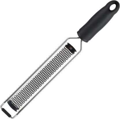 Lemon Zester Grater with Handle, Stainless Steel, Non Slip Grip