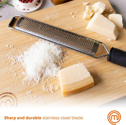 Lemon Zester Grater with Handle, Stainless Steel, Non Slip Grip