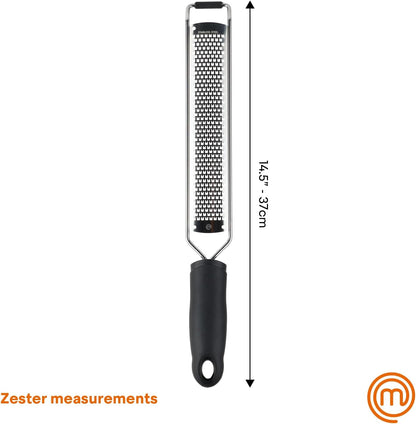 Lemon Zester Grater with Handle, Stainless Steel, Non Slip Grip