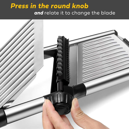 Mandoline Slicer for Kitchen, Stainless Steel adjustable Mandoline slicer