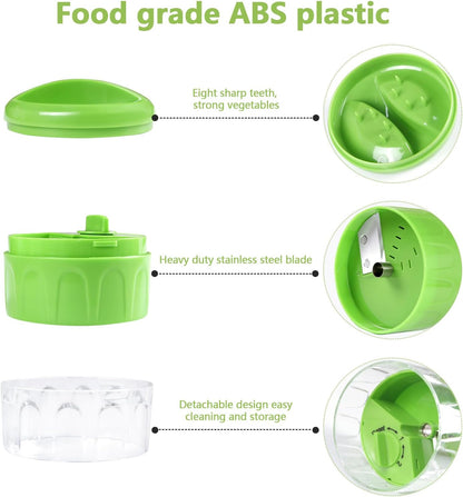 3-in-1 Vegetable Spiralizer Slicer, Adjustable Mandoline Spiral Cutter for Zucchini Noodles, Carrots, Cucumber (Grey)