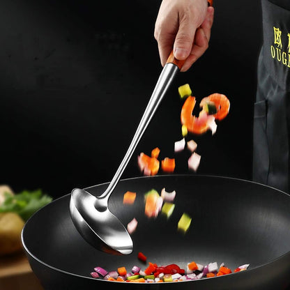 FJNATINH Solid 304 Stainless Steel Skimmer Slotted Spoon Colander Strainer Ladle for Cooking and Frying, Kitchen Utensils Wire Strainer Pasta Strainer Spoon