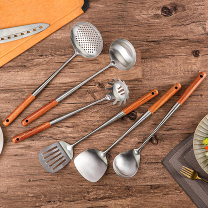 FJNATINH Solid 304 Stainless Steel Skimmer Slotted Spoon Colander Strainer Ladle for Cooking and Frying, Kitchen Utensils Wire Strainer Pasta Strainer Spoon
