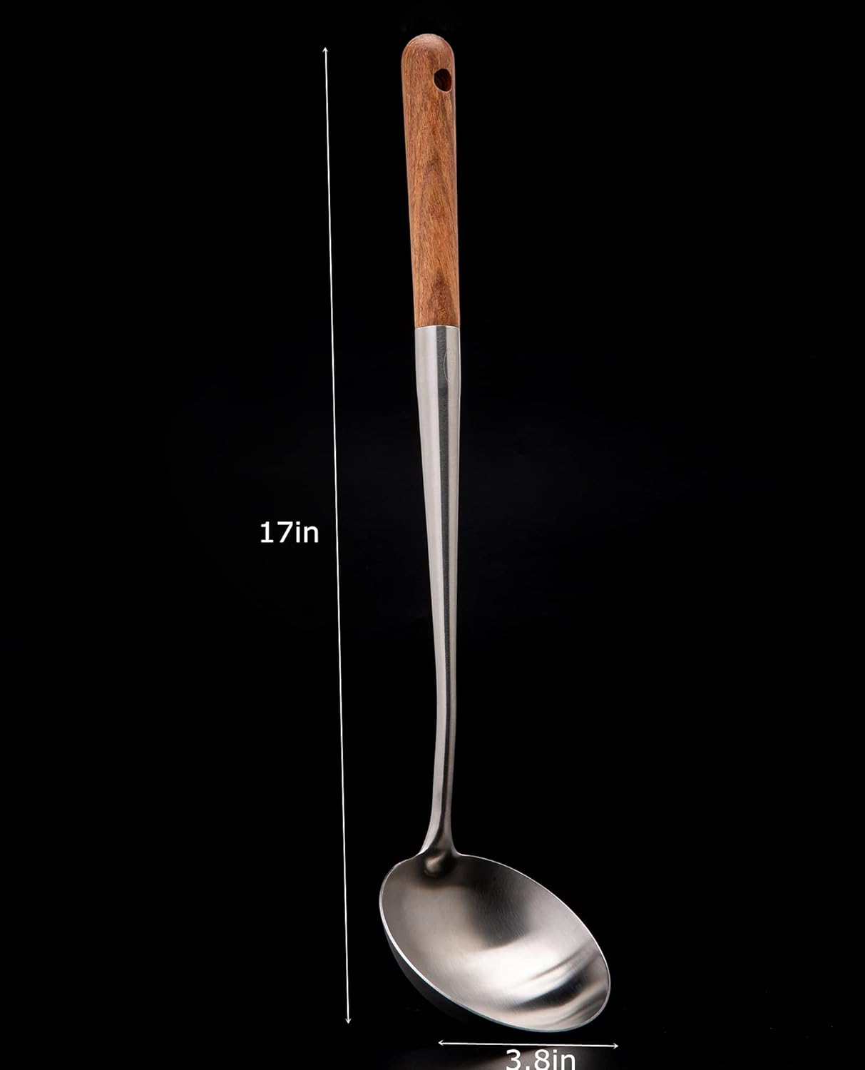 FJNATINH Solid 304 Stainless Steel Skimmer Slotted Spoon Colander Strainer Ladle for Cooking and Frying, Kitchen Utensils Wire Strainer Pasta Strainer Spoon