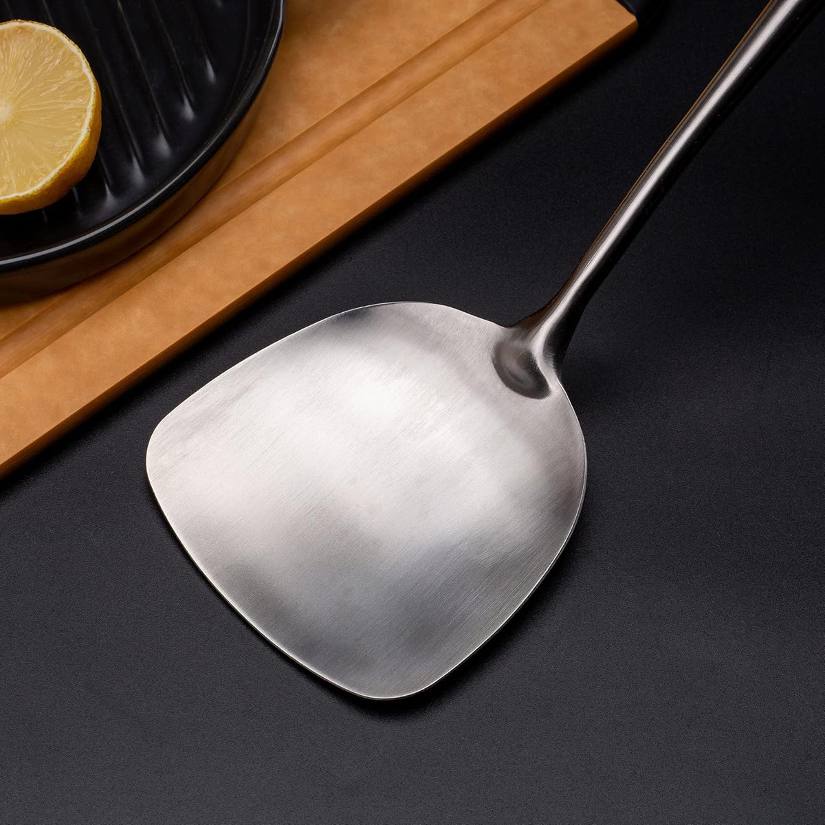 FJNATINH Solid 304 Stainless Steel Skimmer Slotted Spoon Colander Strainer Ladle for Cooking and Frying, Kitchen Utensils Wire Strainer Pasta Strainer Spoon