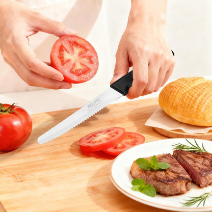 2 Pcs Tomato Knives, Sharp Serrated Knife for Steak and Bread, Soft Fruits
