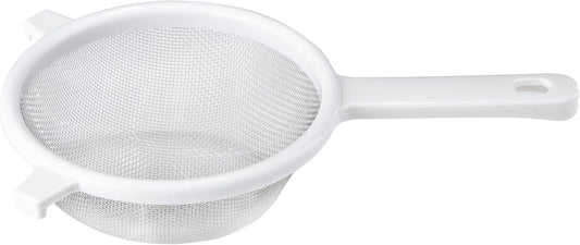 Classic Stainless Steel Mesh Strainer, 6 inch, White