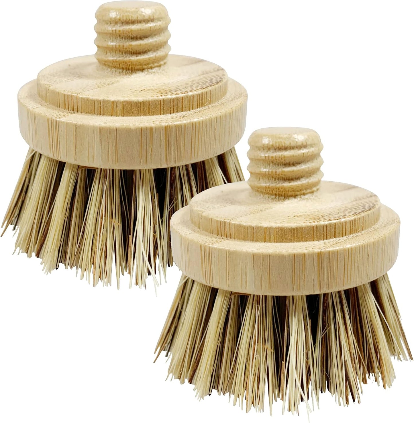 Long Coconut Dish Brush Plant-Based Vegan for Kitchen Bathroom Cleaning Produce Washing Dishes (Long Dish Brush & Coconut Brush Head)