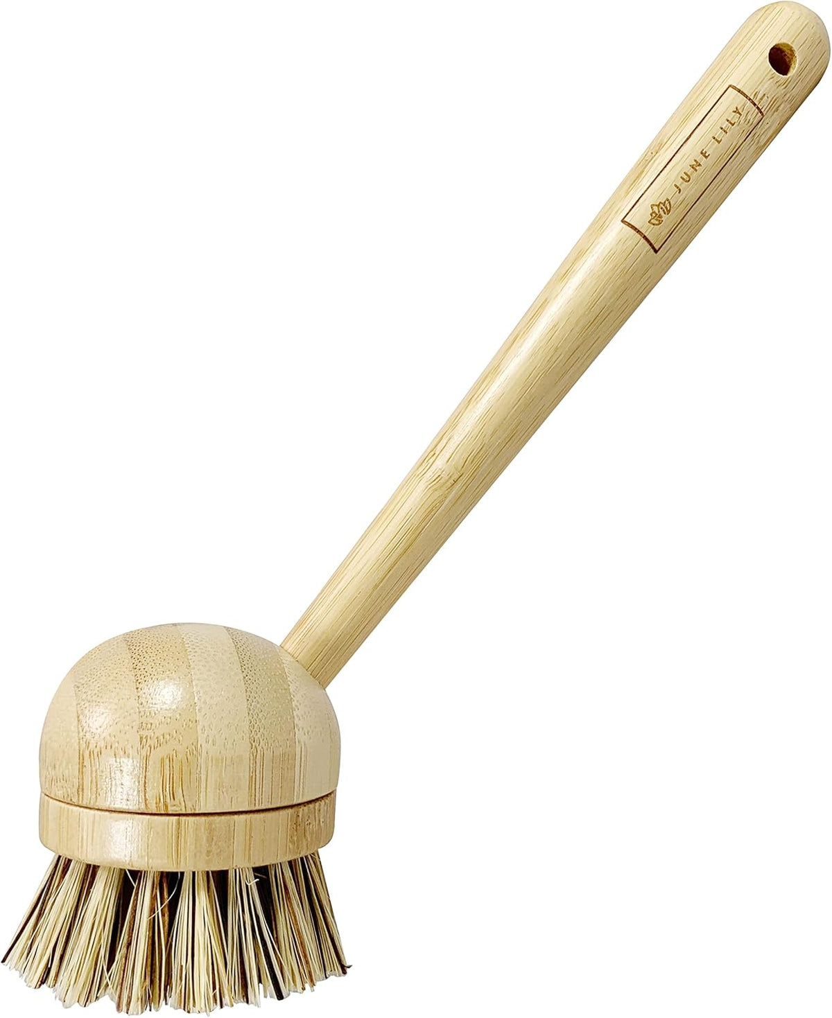Long Coconut Dish Brush Plant-Based Vegan for Kitchen Bathroom Cleaning Produce Washing Dishes (Long Dish Brush & Coconut Brush Head)