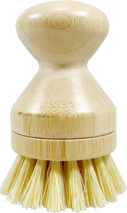 Long Coconut Dish Brush Plant-Based Vegan for Kitchen Bathroom Cleaning Produce Washing Dishes (Long Dish Brush & Coconut Brush Head)