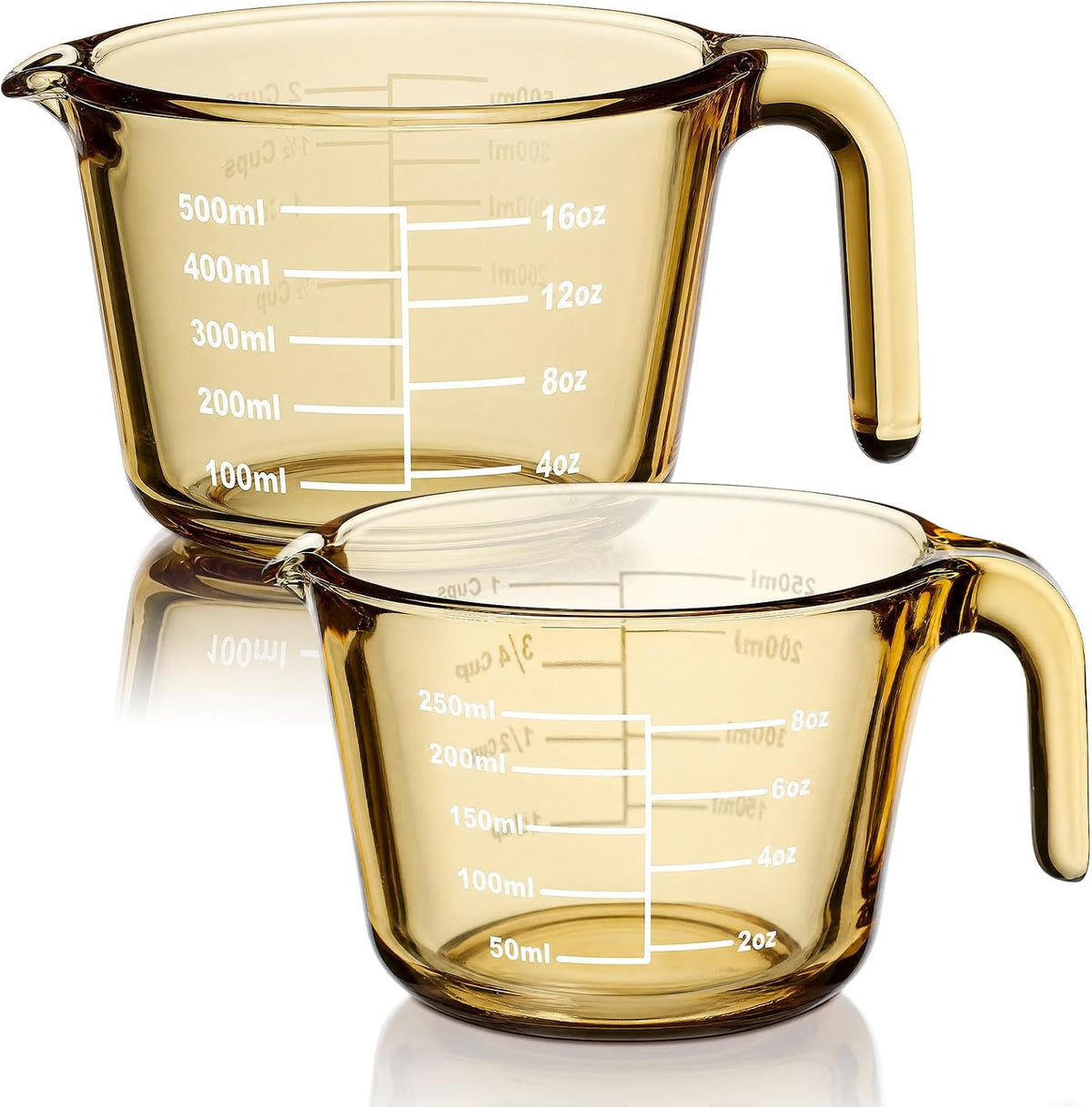 3 Pack Glass Measuring Cups 1, 2 & 4 Cup, Measuring Cups for Liquid