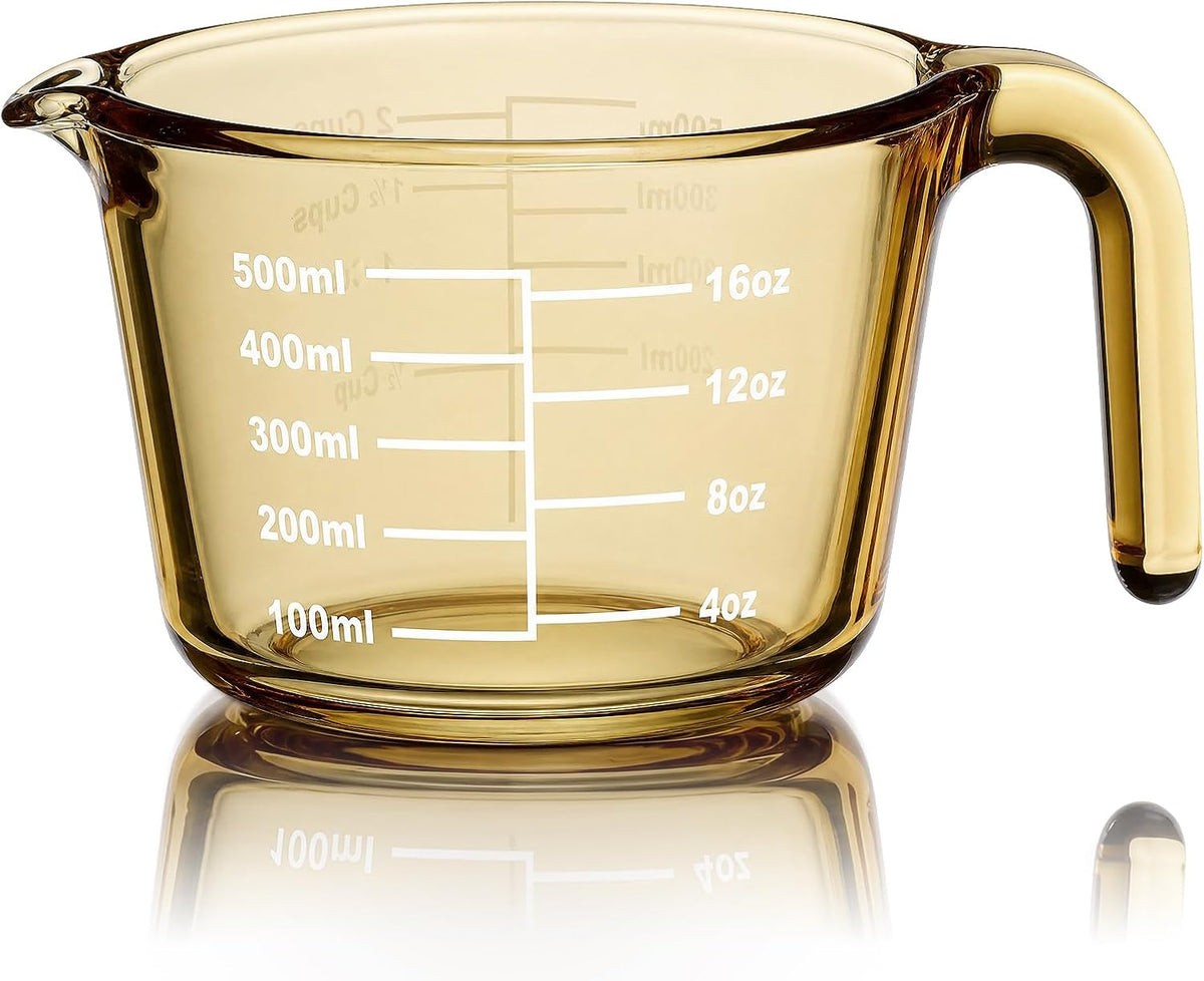 3 Pack Glass Measuring Cups 1, 2 & 4 Cup, Measuring Cups for Liquid