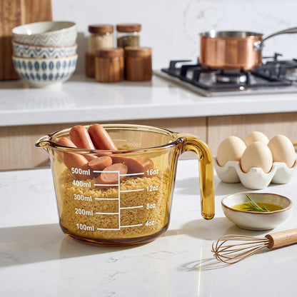 3 Pack Glass Measuring Cups 1, 2 & 4 Cup, Measuring Cups for Liquid