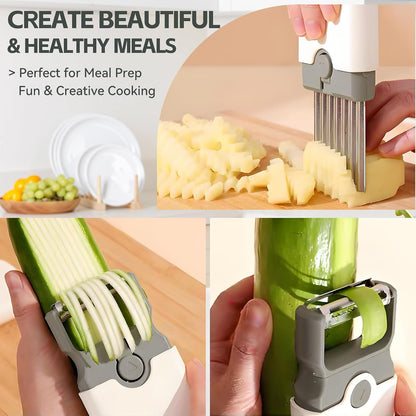 Vegetable Peeler Fruit Peeler Julienne Crinkle Cutter for Potato and Carrot