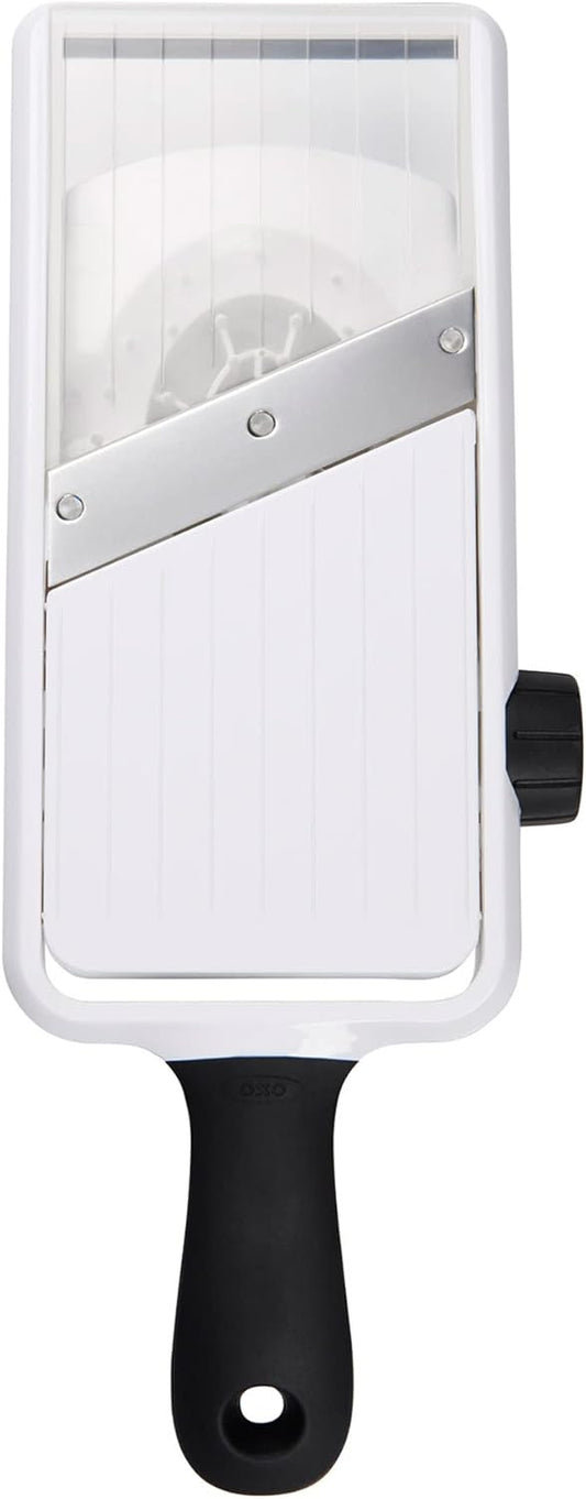 Good Grips Large Adjustable Handheld Mandoline Slicer and Stainless Steel Scraper & Chopper