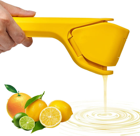 Manual Lemon Squeezer, Hand Lemon Squeezer, Durability and longevity, Easy to Use & Dishwasher Safe, Lemon Juicer, Citrus Juicer, Lemon Juicer Squeezer to Squeeze Lemons, Yellow