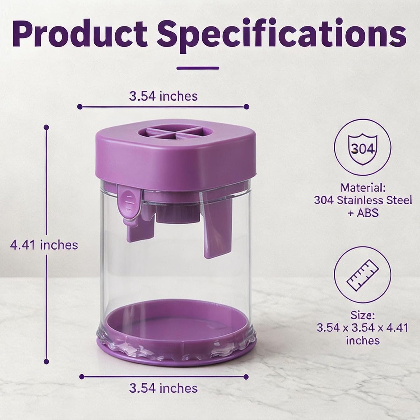Grape Cutter for Toddlers & Baby, Blue | Fruit Slicer Cup, 304 Stainless Steel Blades, Quarters Grapes Strawberries Cherry Tomatoes into 4 Pieces, Non-Slip