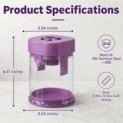 Grape Cutter for Toddlers & Baby, Blue | Fruit Slicer Cup, 304 Stainless Steel Blades, Quarters Grapes Strawberries Cherry Tomatoes into 4 Pieces, Non-Slip